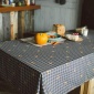carihome乡村现代简约茶几餐桌布长方形棉麻格子小清新方桌台布